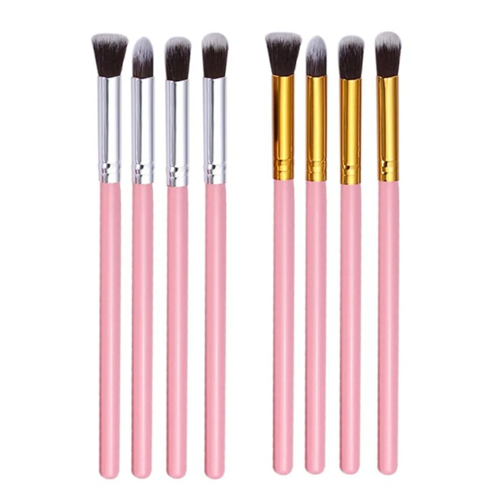 

Fashion 4Pcs Soft Cosmetic Makeup Brushes Pink Eye Shadow Foundation Blending Brush Set Eyeshadow Blend Powder Make Up Brush Kit