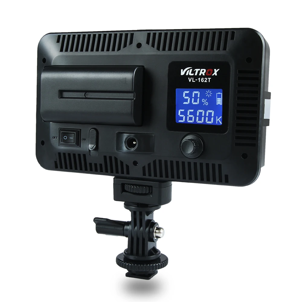 Viltrox VL-162T Camera LED Video Light LCD Panel 3300K-5600K Bi-Color Dimmable for Canon Nikon Sony DSLR photography Camcorder