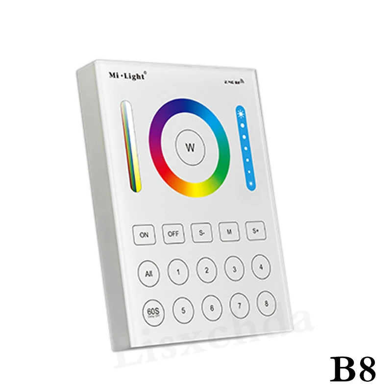 

2017 new Mi Light Touch Screen RF Panel Controller 8-Zone 2.4G RF Adjustable Mi-Light RGBW Bulb Led Panel wall Controller