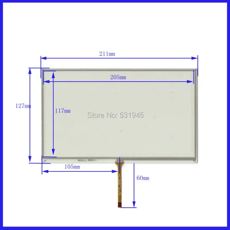 ZhiYuSun Compatible HLD-TP-2773 Touch Screen 211mm*126mm 9inch glass 211*126 for GPS TABLE commercial use AT090TN10 | Компьютеры и