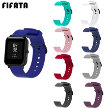 FIFATA силиконовый спортивный ремешок для Xiaomi Huami Amazfit Bip умные часы 20 мм сменный Браслет умные аксессуары