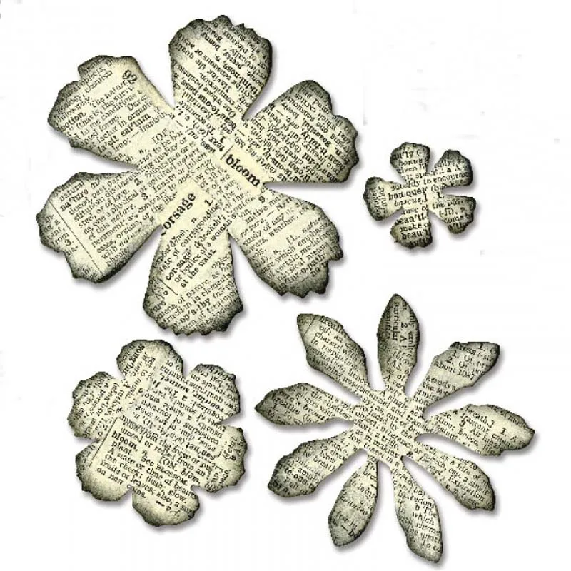 

4pcs Flowers Petal Frame Cutting Dies Flower Metal Cutting Dies Stencil Die Cuts for DIY Scrapbooking Album Paper Card Embossing