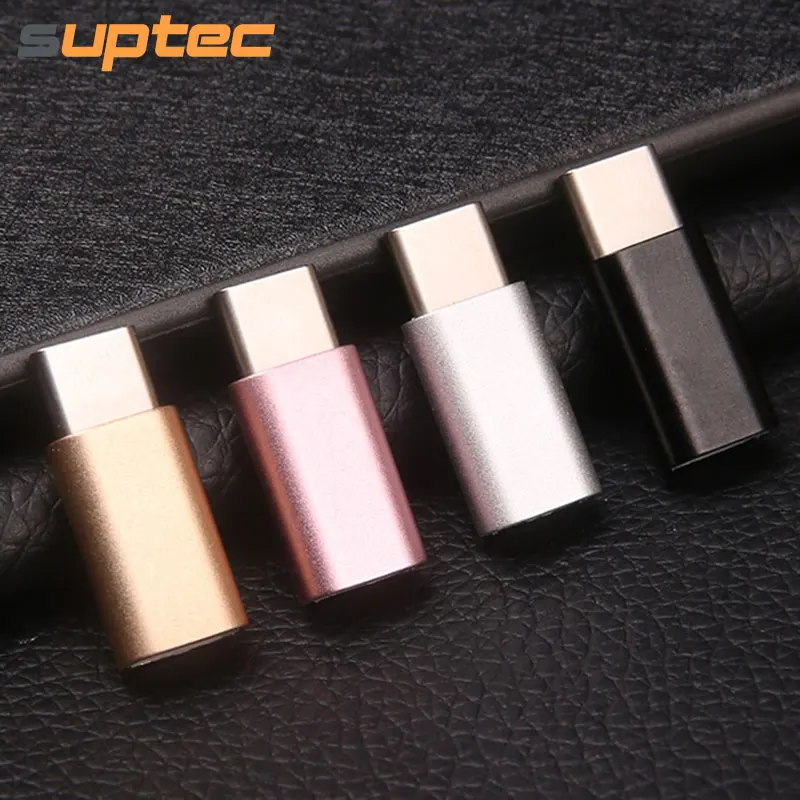 SUPTEC 2 шт USB адаптер usb type C штекер Micro USB Женский адаптер типа OTG-C Конвертер Разъем для Macbook samsung huawei