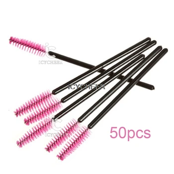 

ICYCHEER 50Pcs Easy Disposable Eyelash Brush Mascara Wands Lash Extension Applicator