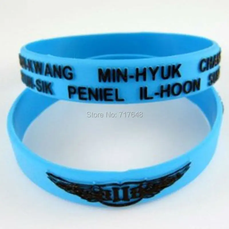 

200pcs Embossed BTOB wristband silicone bracelets free shipping by FEDEX