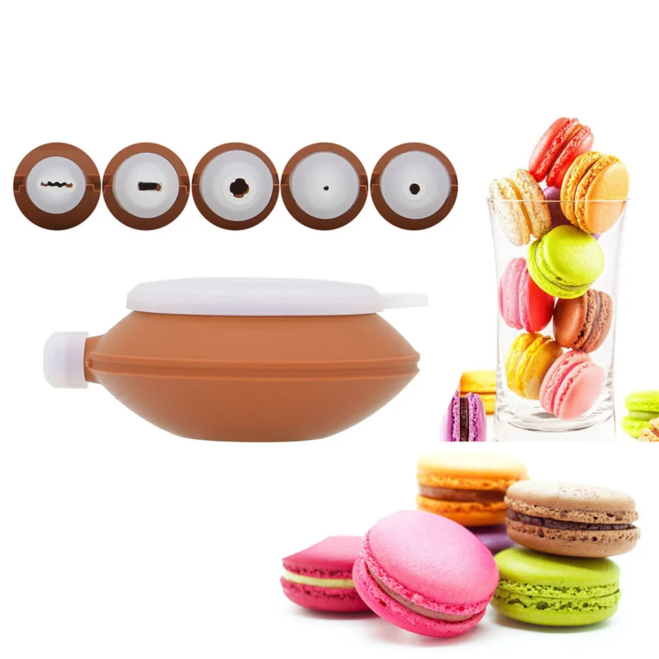 New Bakery Silicone Mold Cake Muffin Macaron Piping Icing Tools Nozzles 5pcs/set for Kitchen Cake Decorating Tools Cake Cutter