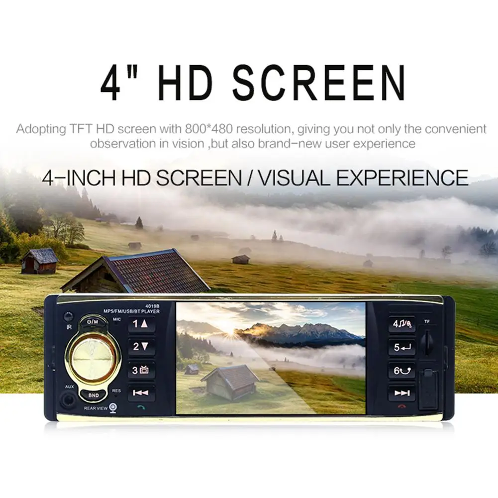 

Dragonpad 4.1 inch Car Radio MP5 MP3 Player 1 Din HD 800*480 Bluetooth FM/AUX/USB/TF Steering Wheel Control