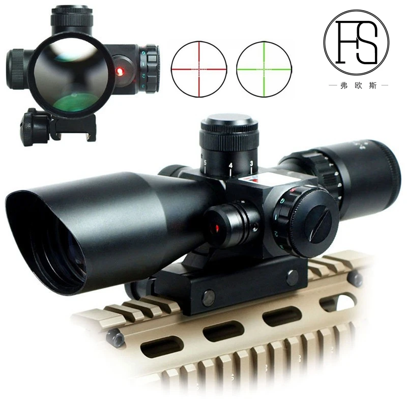 

Hunting Rifle Scope 2.5-10x40 Red Green Illuminated Mil-dot Gun RifleScopes For Tactical Sight Military Rifle Sights 20mm/11mm
