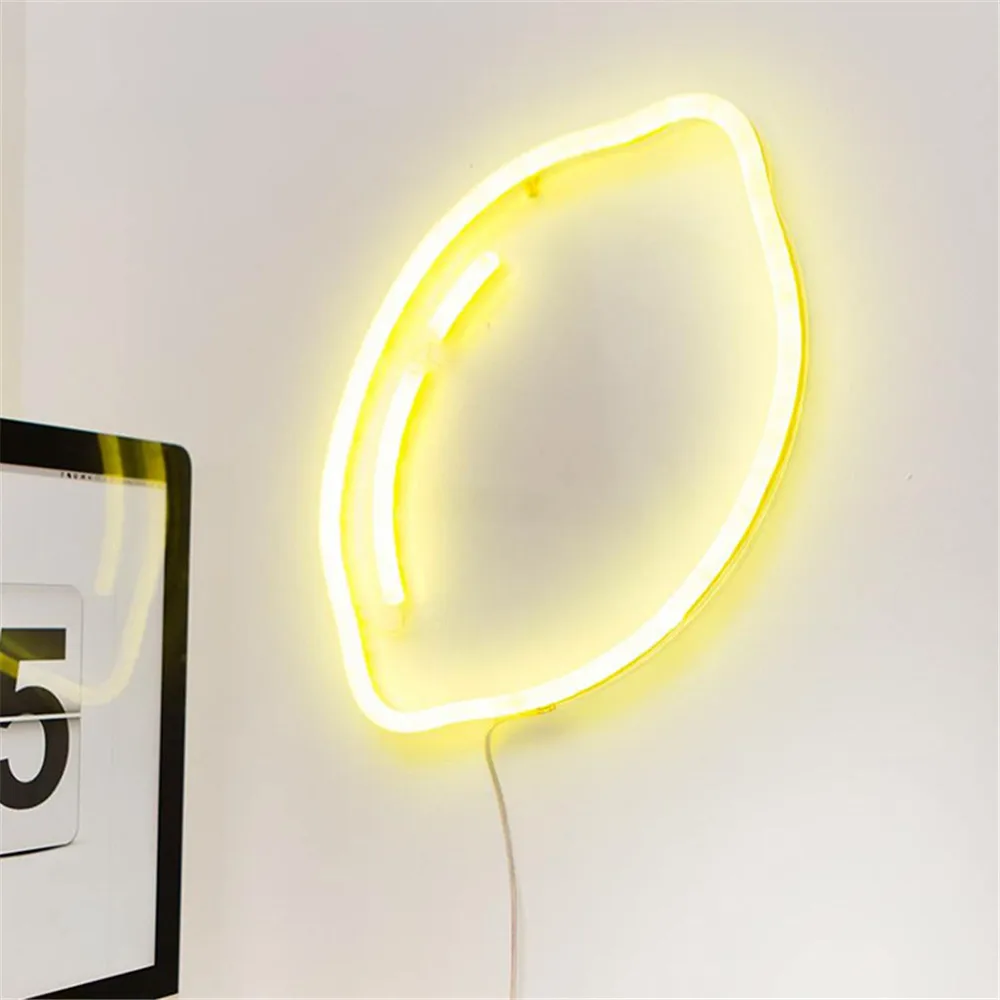 Neue LED Zitrone Nacht Neonlicht Skandinavien Chic Banana ... Neue LED Zitrone Nacht Neonlicht Skandinavien Chic Banana ...