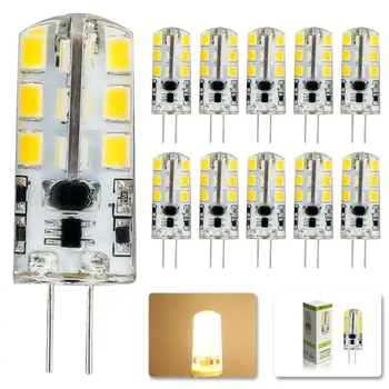 

10pcs/lot 2018 new AC DC 12V g4 Led bulb Lamp SMD 2835 6W Replace 40w halogen lamp light 360 Beam Angle luz lampada led