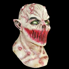 X-MERRY New mask 2016 scary carnival zombie latex mask for adult head ,bloody horror mask