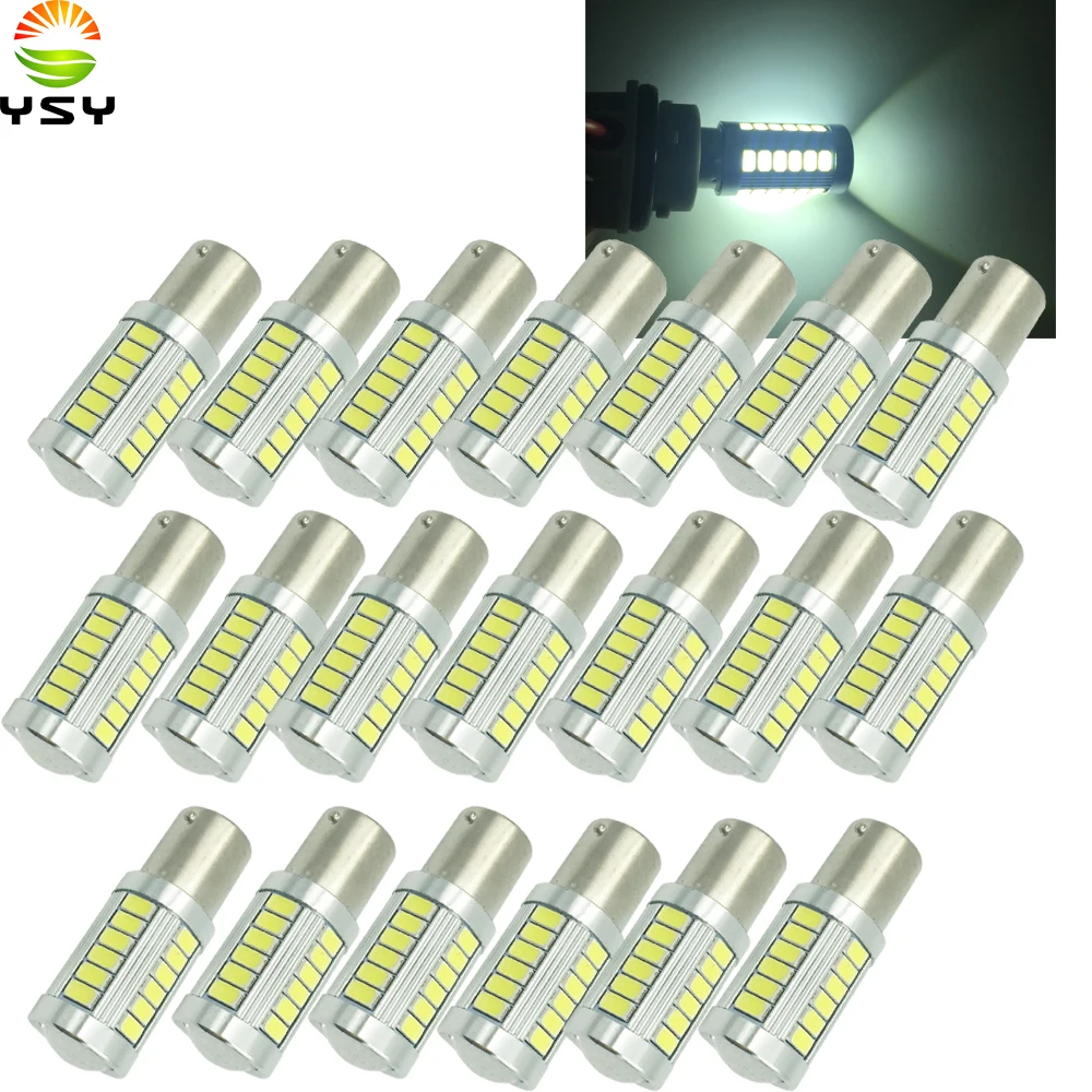 YSY 20 шт. BA15S P21W 5630 5730 33 SMD Светодиодные Автомобильные задние лампы стоп-сигналы