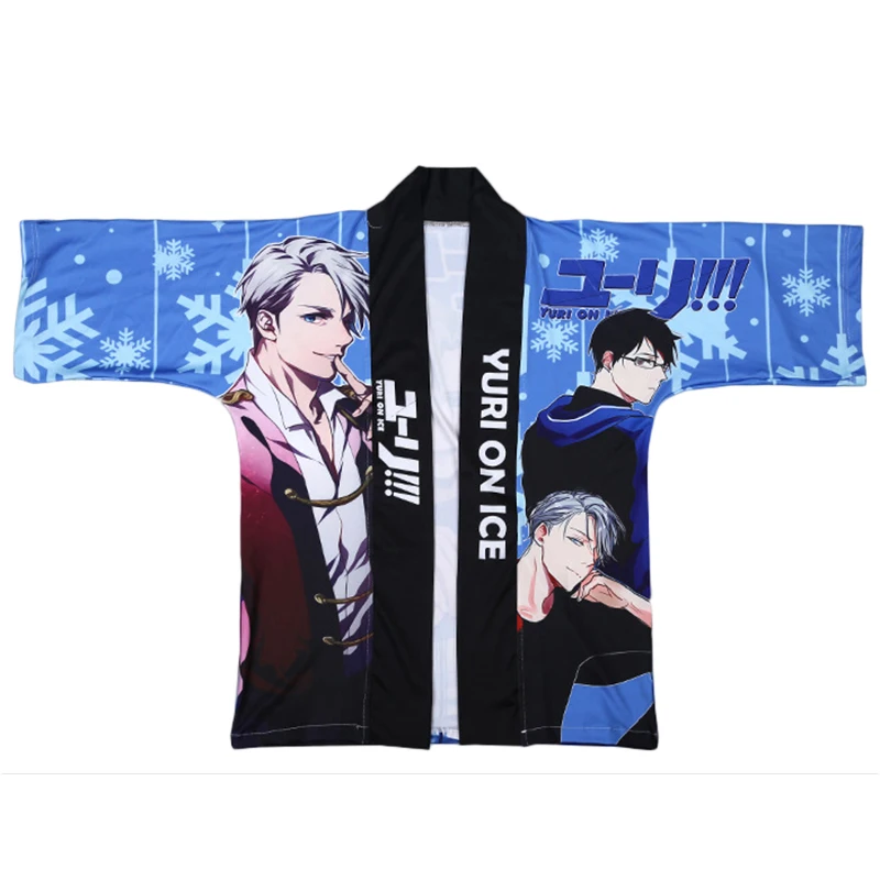 Японское кимоно Yukata YURI on ICE для мужчин и женщин накидка с 3D принтом Виктора