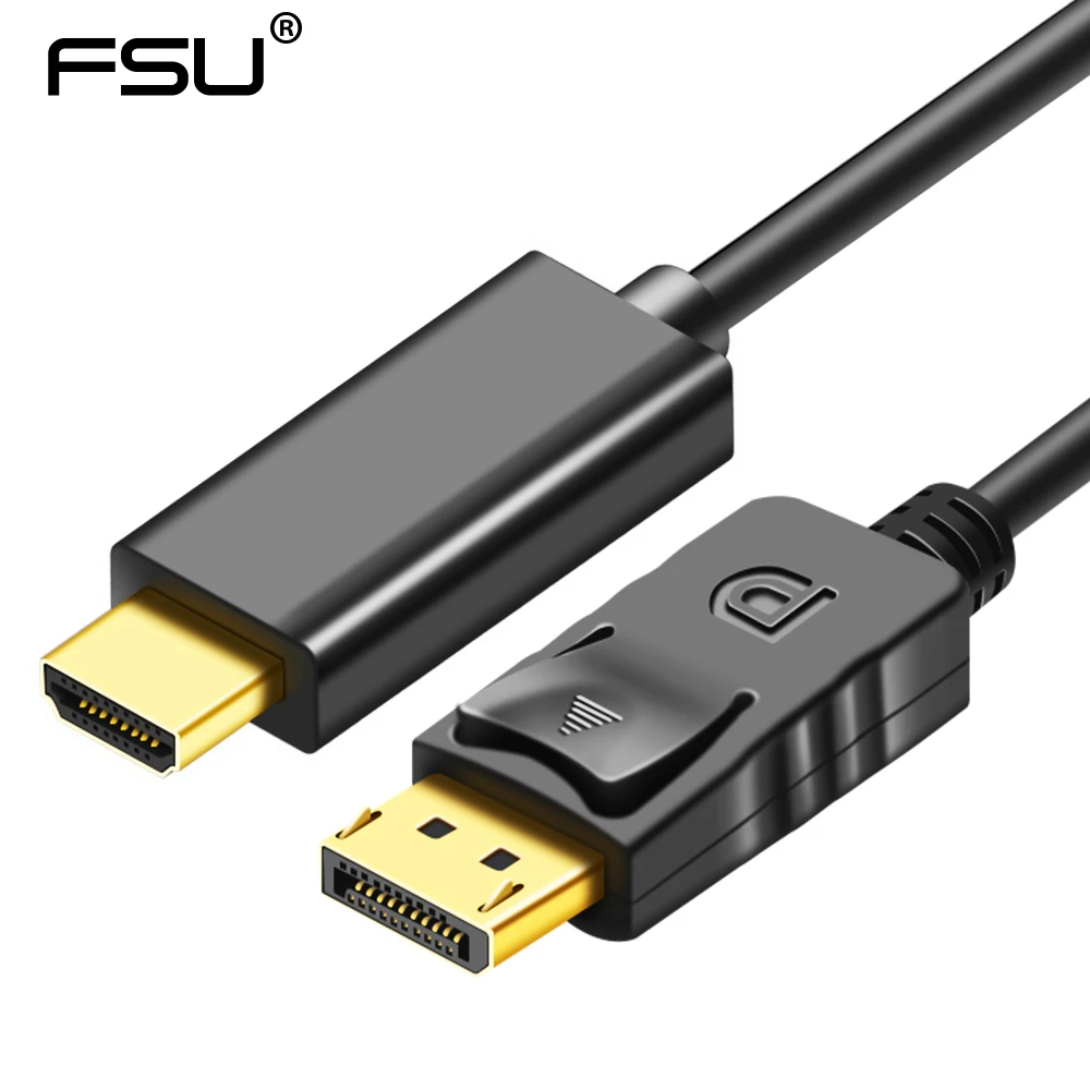 High Quality 6ft 1.8M display port Displayport Male DP to HDMI Male