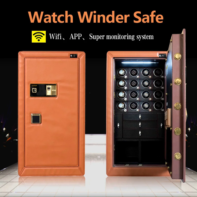 Super luxury Watch safe box 12 Automatic watch winder Steel safety