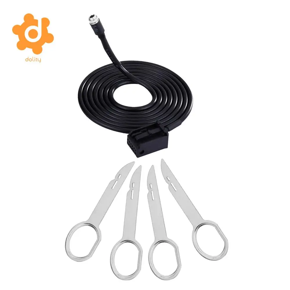dolity 3.5mm Female AUX Audio Music Cable+Removal Keys for Ford Car Stereo 6000CD