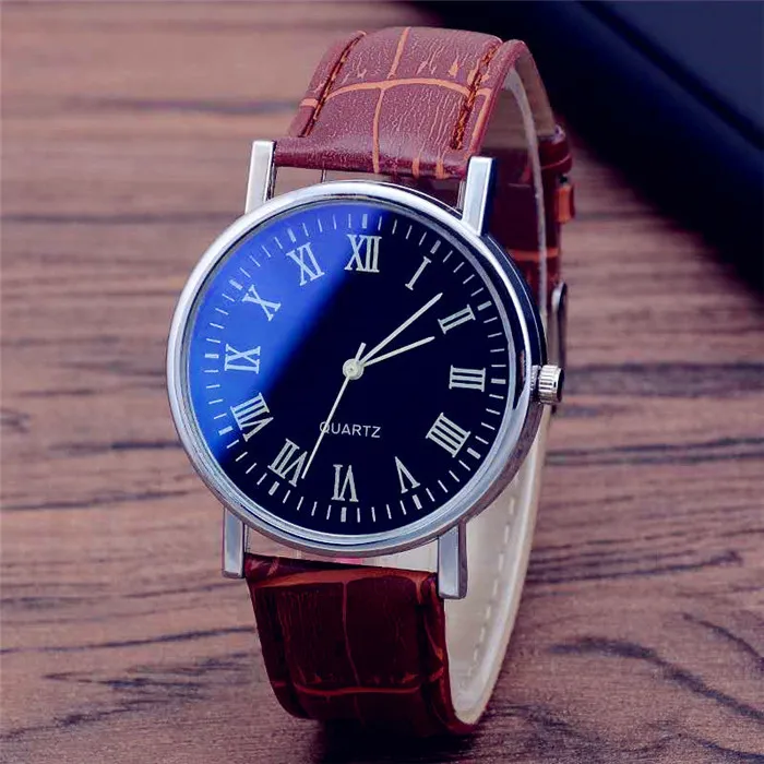 Мужские часы от ведущего бренда, роскошные повседневные часы, модные мужские часы из искусственной кожи, мужские наручные часы Blue Ray, подарок
