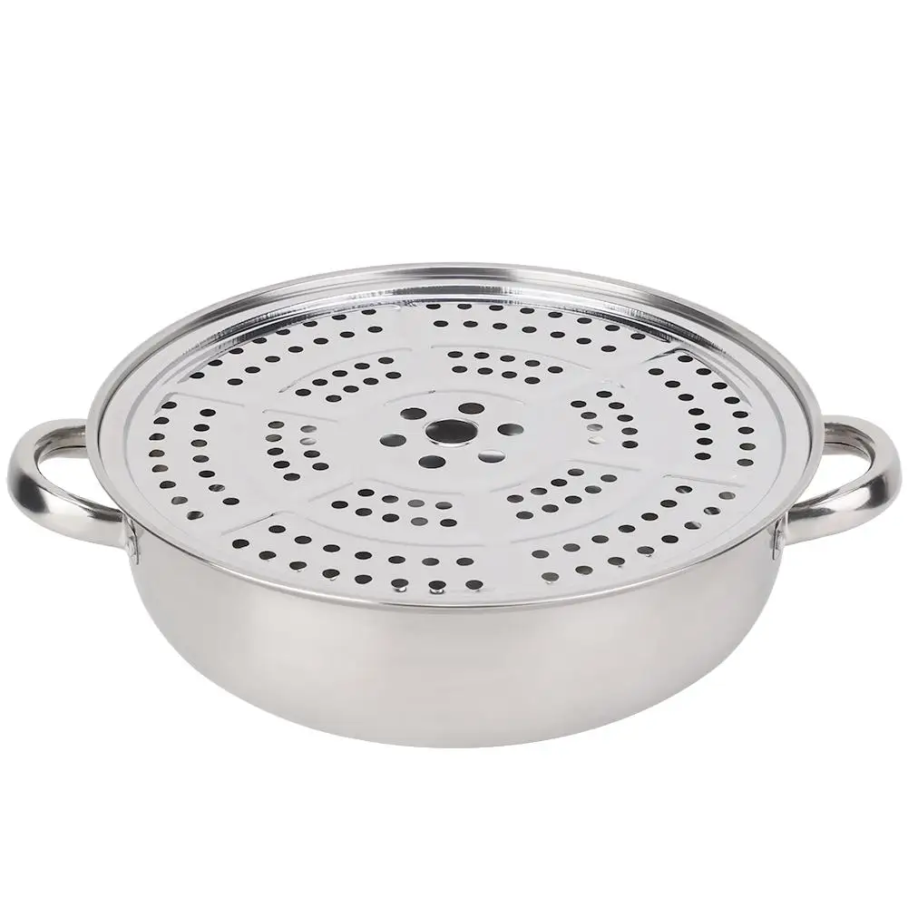 28 см нержавеющая сталь однослойный кастрюля Hotpot еда Пароварка горшок кухонная посуда бытовая для приготовления пищи