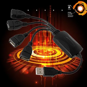 

Etmakit Mini 4 Port Usb Charger Sharing Switch 2.0 Cable Hub Spliter Adapter For Pc Lap Notebook High Speed