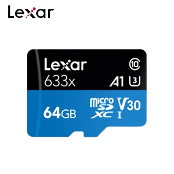 Lexar wysoka wydajność 633x karta micro sd 32gb V10 U1 karta pamięci SDHC 64gb 128gb 256gb 512gb V30 U3 SDXC karta TF Microsd tanie i dobre opinie Class 10 TW (pochodzenie) TF Micro SD Card Stock Blue+Black 95MB s