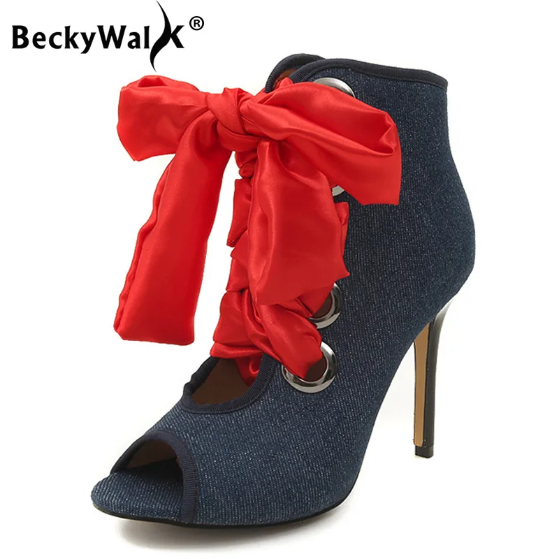 bandage lace up heels