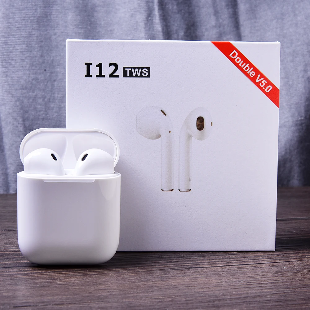 i12 tws wireless bluetooth earbuds with charging box