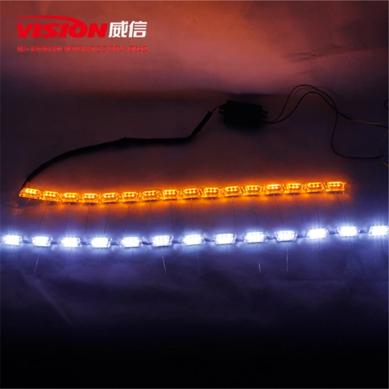 

Free Shipping IPHCAR Car Styling Slim LED Daytime Running Lights Flexible LED DAYTIME RUNNING LIGHTS DRL 6000K BRIGHT WHITE