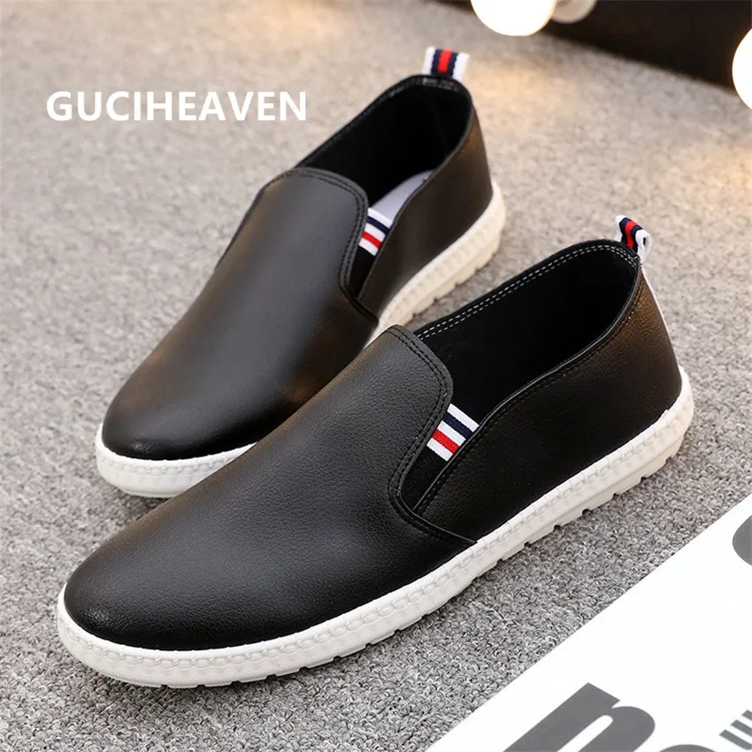 

New 2017 High Quality Shoes Men Flat Heel Light Comfortable Fashion Mens Casual Brand Shoes Male Black White Shoes