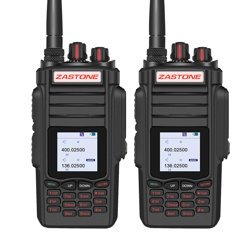 Портативная рация Zastone A19 2 шт. 10 Вт двухдиапазонное радио UHF 400 480 МГц/VHF 136 174 МГц 2800