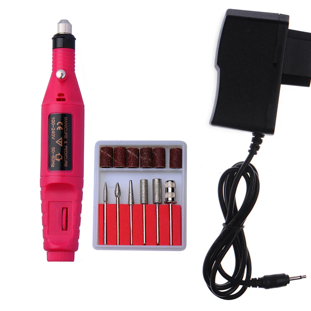 Electric Manicure Drill Power Drill Machine Pro Electric Manicure Pedicure Nail File Polish Pen Shape Tool