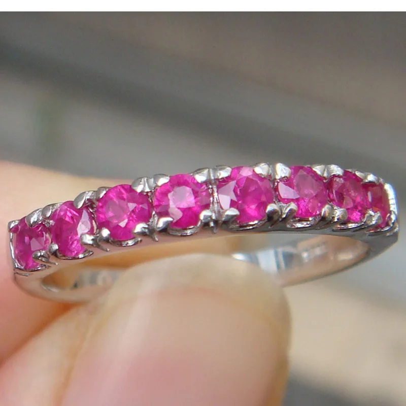 New Fashion 925 Stering Silver Ruby Rings Gemstone For Women Party gift