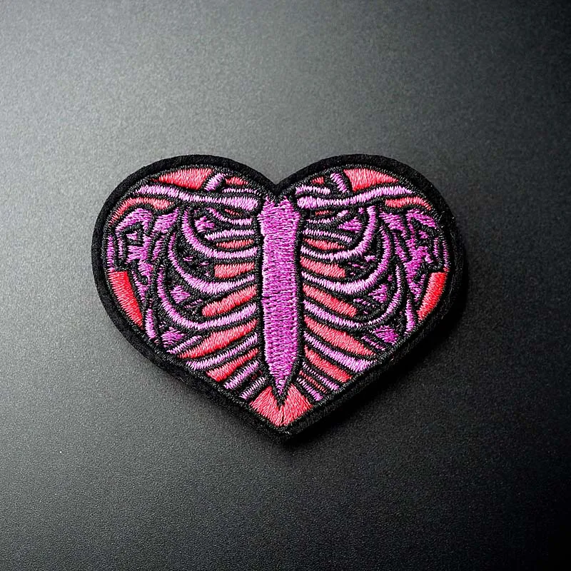 

Heart Size:5.2x6.6cm DIY Patch Badge Embroidered Cute Badges Hippie Iron On Kids Cartoon For Clothes Stickers
