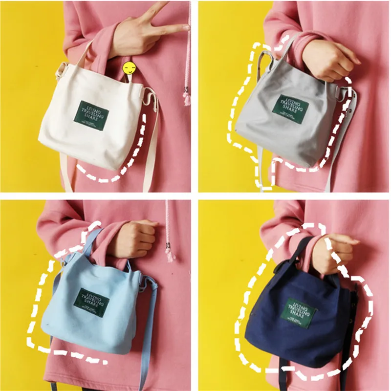 

Japanese literature and art simple Mori retro academic letter canvas bag diagonal shoulder bag handbag small bucket bag