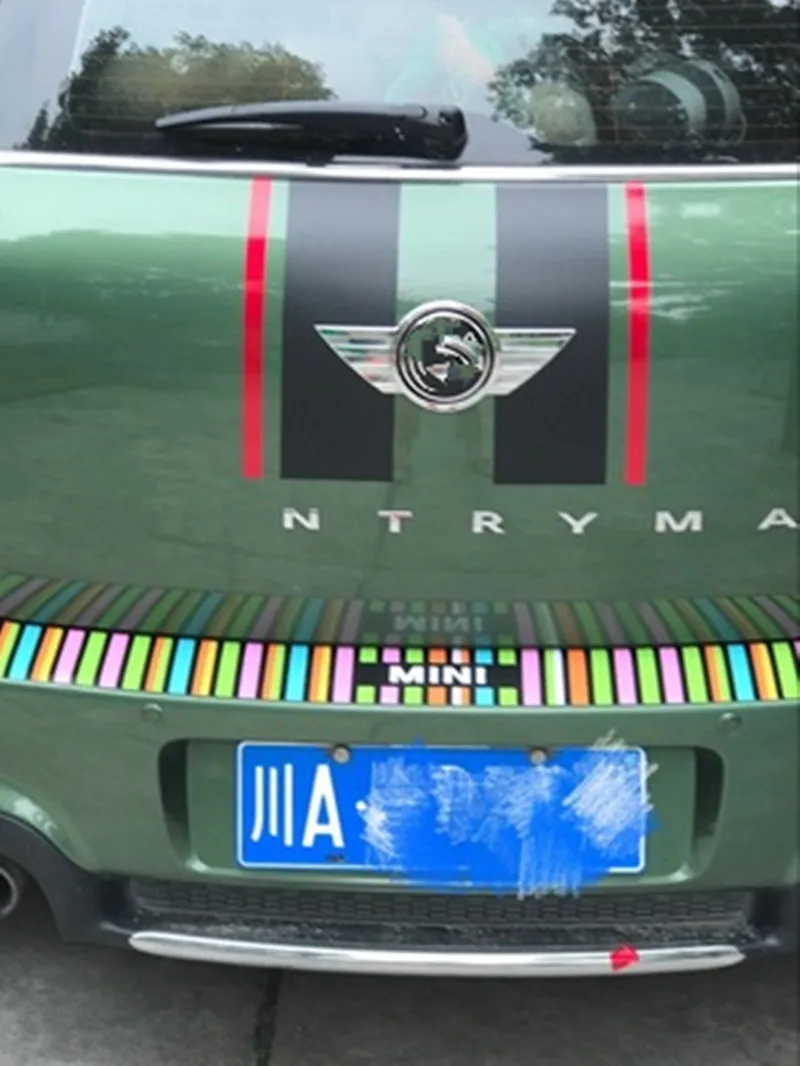 Car Rear Bumper Decoration Sticker Trunk load edge Deco For Mini Cooper Clubman Countryman R55 R56 R57 R60 F55 F56 (9)