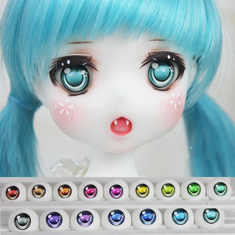 

1 Pair BJD Toy Eyes Acrylic Doll Eyeball Half Round Eyeball 12mm 14mm 16mm 18mm 20mm For 1/3 1/4 1/6 1/8 SD BJD Doll Accessories