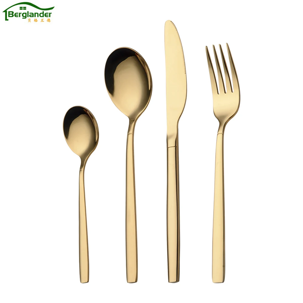 Buy BERGLANDER 24pcs Gold Plated Cutlery Stainless