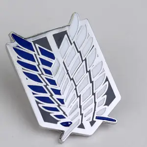 Attack On Titan Badge Lapel Pin Shingeki No Kyojin Cabochon Black Blue Enamel Brooch Patch Wings Of Freedom Anime Pins
