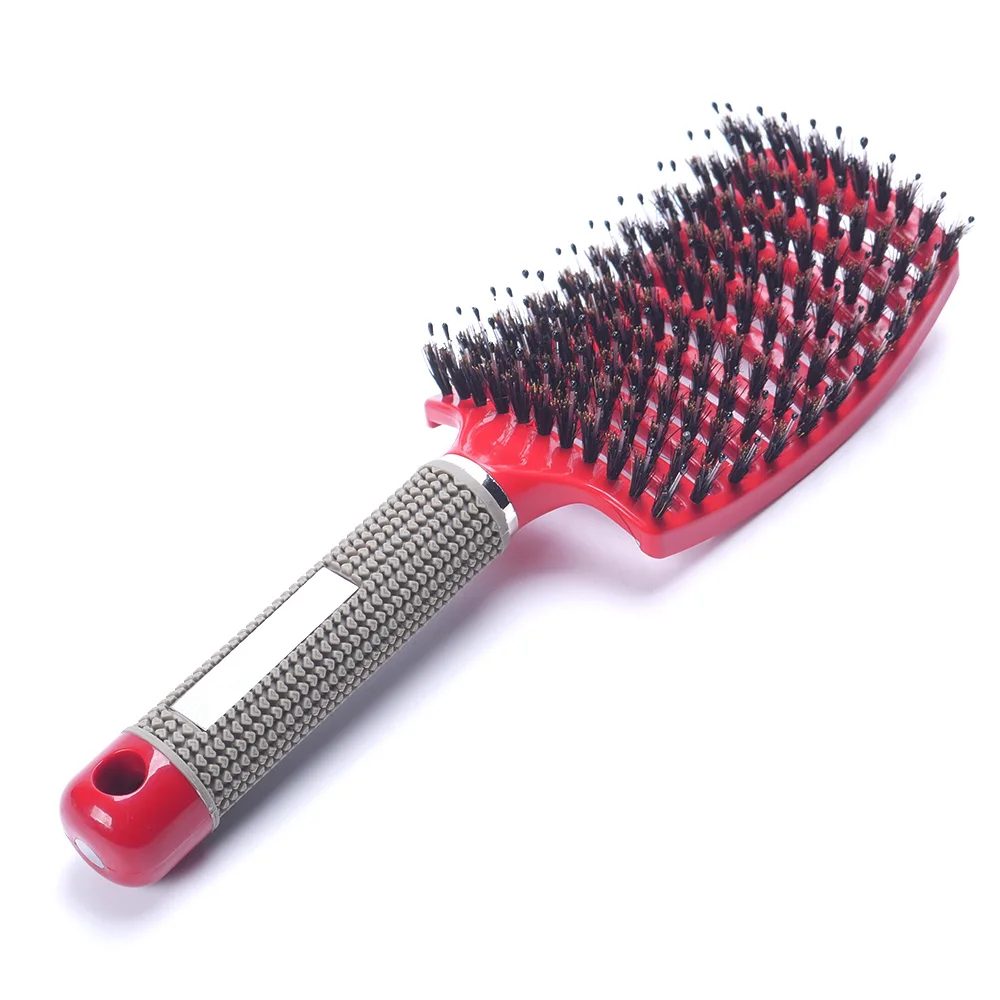 20F Hair Scalp Massage Comb Hairbrush Bristle&Nylon Women Wet Curly