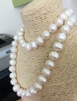 

classic12-13mm south sea baroque white pearl necklace 38"925silver
