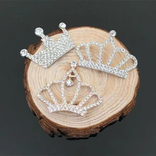 Хрустальные металлические стразы в форме короны, плоская задняя часть, декорация рукоделие хобби