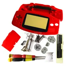 Сменный корпус красного цвета, пригодный для NitendoGBA оболочки крышки, заменяющие части, пригодный для GameboyAdvance консоли W/отвертки