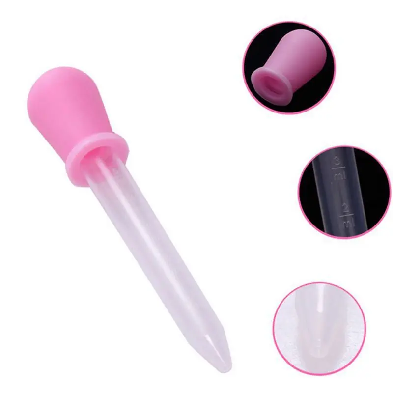 

1Pc New 5ML Baby Feeding Utensils Clear Plastic Pipette Feed Liquid Food Medicine Dropper Burette Pink wholesale