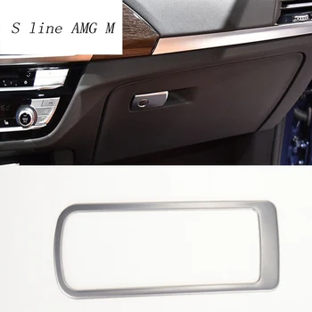 

Car Styling Copilot Glove box handle Stainless steel decoration cover Sticker trim For BMW X3 G01 2018 interior Auto accessories