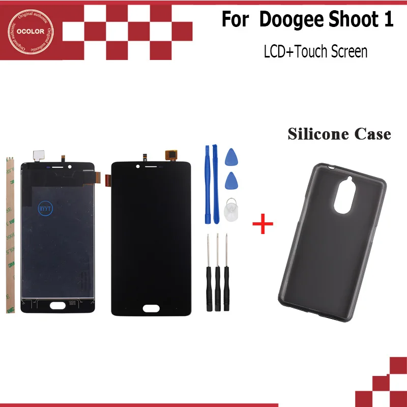 

ocolor 1920X1080 FHD For DOOGEE Shoot 1 LCD Display+Touch Screen 100% Original Quality Assembly Repair Part 5.5 Inch+Tool+Case