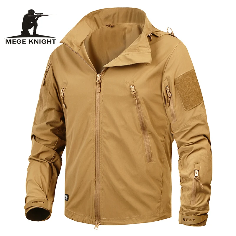 Günstige Mege Marke Kleidung Neue Herbst herren Jacke Mantel Military Kleidung Taktische Outwear UNS Armee Atmungsaktive Nylon Licht Windjacke
