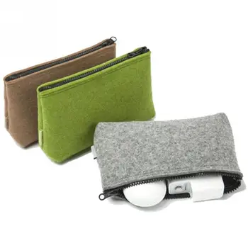 

Unisex Wallet Coin Purse Felt Digital Storage Bag USB Cable Charger Earphone Case Pouch Electronic Gadgets Organizer Durable