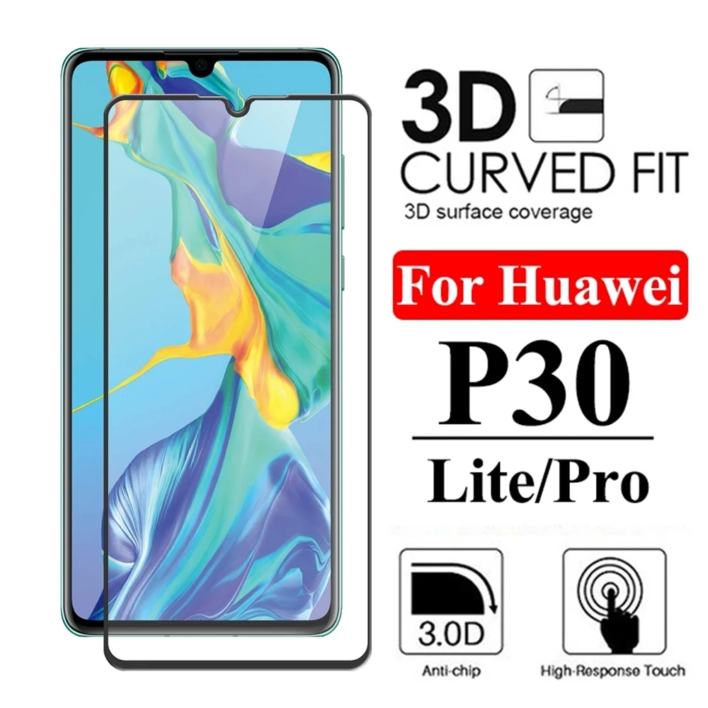 3D-Safety-Protective-Glass-On-For-Huawei-P30-Pro-Lite-Light-Lit-Tempered-Glas-P30pro-P30lite