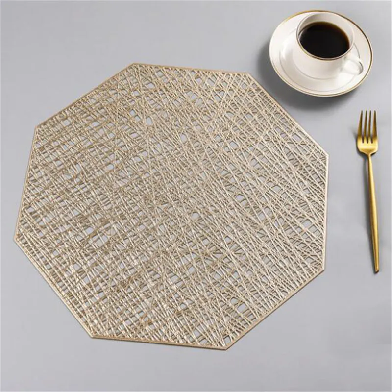 Creative Hollow Octagonal Insulation Waterproof Non-slip Tableware Kitchen Restaurant Cafe Bar Decoration Table Mat