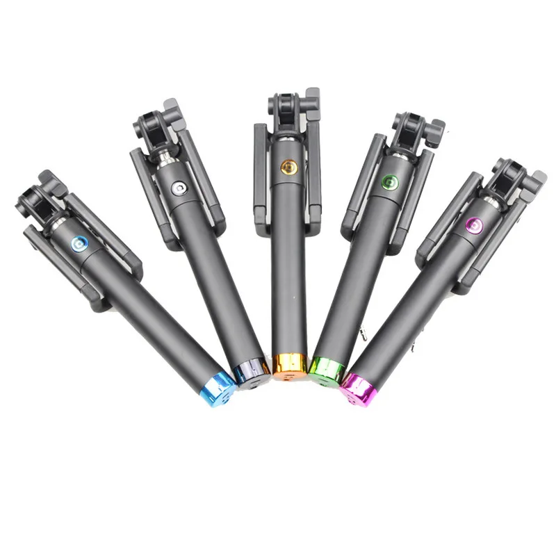 

Mini Selfie Stick with Button Wired Silicone Handle Monopod Universal for IPhone 6 5 Android Samsung Huawei Xiaomi Sticks