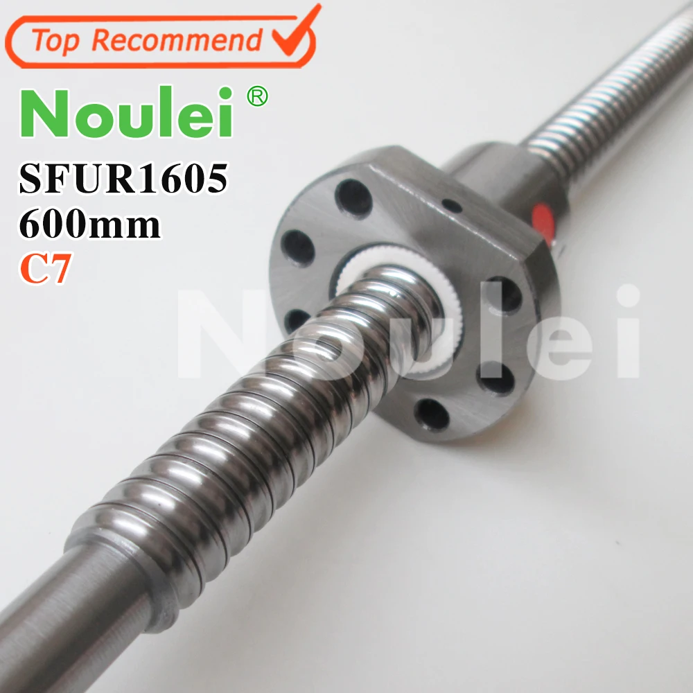 Noulei 1605 C7 600mm ballscrew with SFU1605 ball nut of rm1605 BK12 BF12 set end machined for high stability CNC diy kit SFU Noulei 1605 C7 600mm ballscrew with SFU1605 ball nut of rm1605 BK12 BF12 set end machined for high stability CNC diy kit SFU
